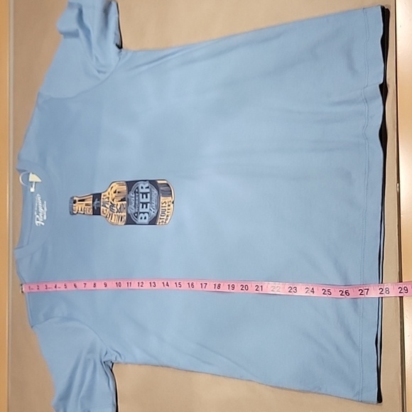 Original Penguin Size M "Don't Worry BEER Happy" Blue T-Shirt NEW with Tag - Picture 6 of 9